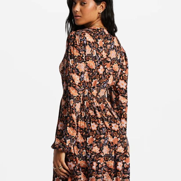 NWT New Billabong Women's Sweetest Dream Mini Dress Small S 8 Cute Floral Soft - Picture 2 of 8